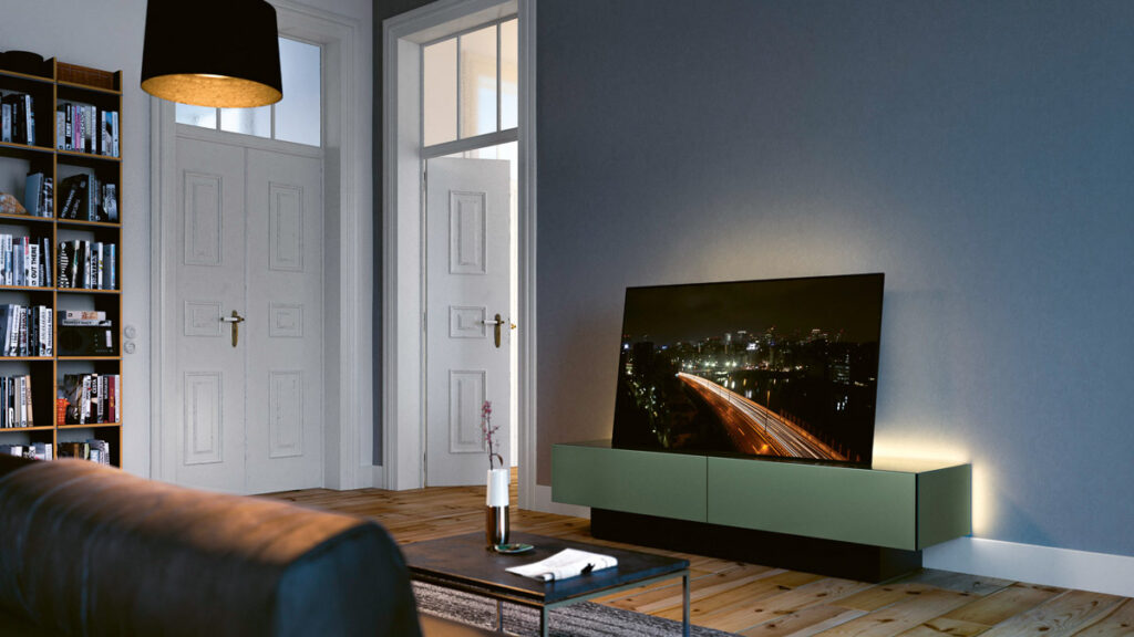 king ascona sa mobile TV spettrale nel soggiorno con TV
