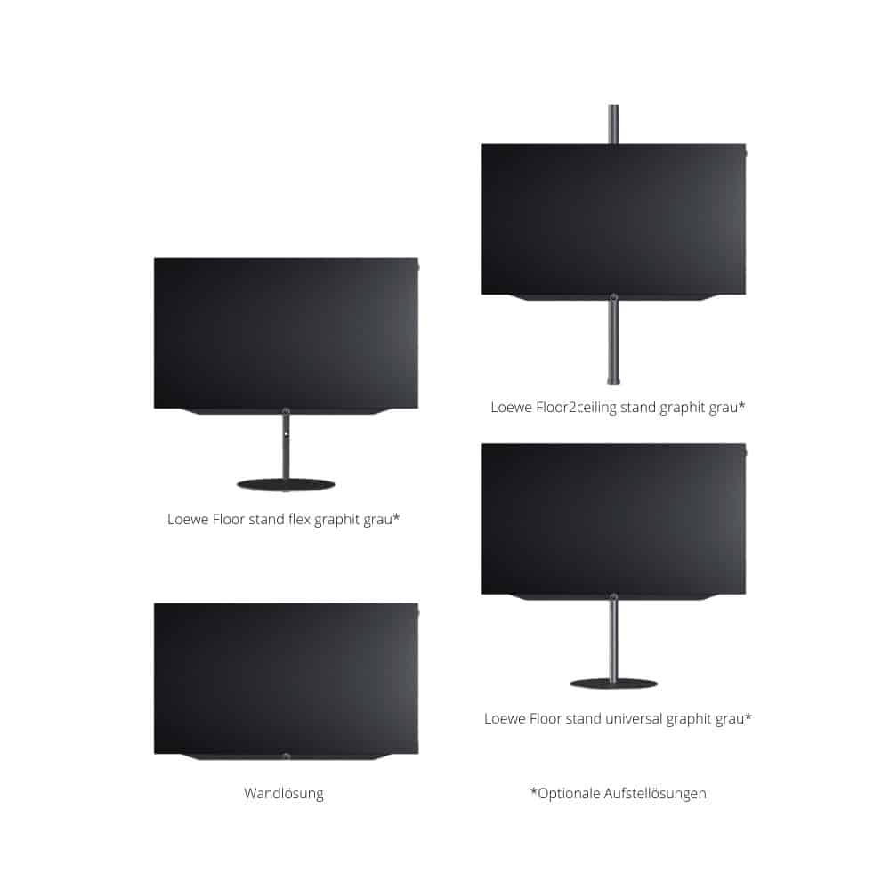 Loewe bild v.48 OLED TV installation solutions in comparison