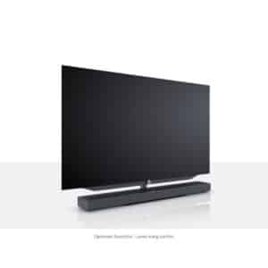 Loewe bild v.48 OLED TV auf Tischfuss mit Soundbar